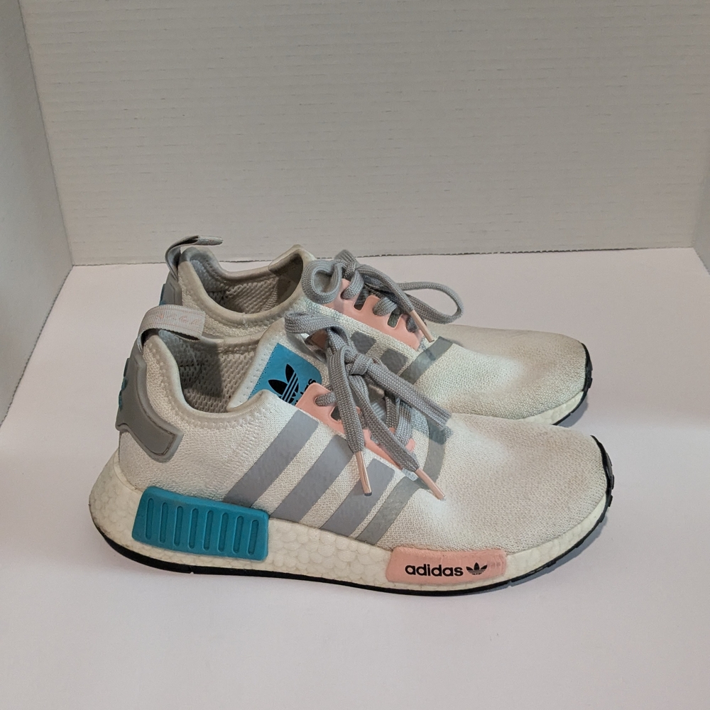 Adidas Boost Men's White, Pink and Blue Size 5.5(Fits Like Women's 7.5) Sneakers